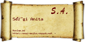 Sági Anita névjegykártya