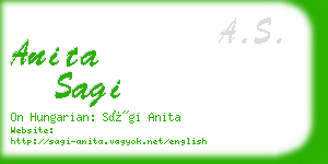 anita sagi business card